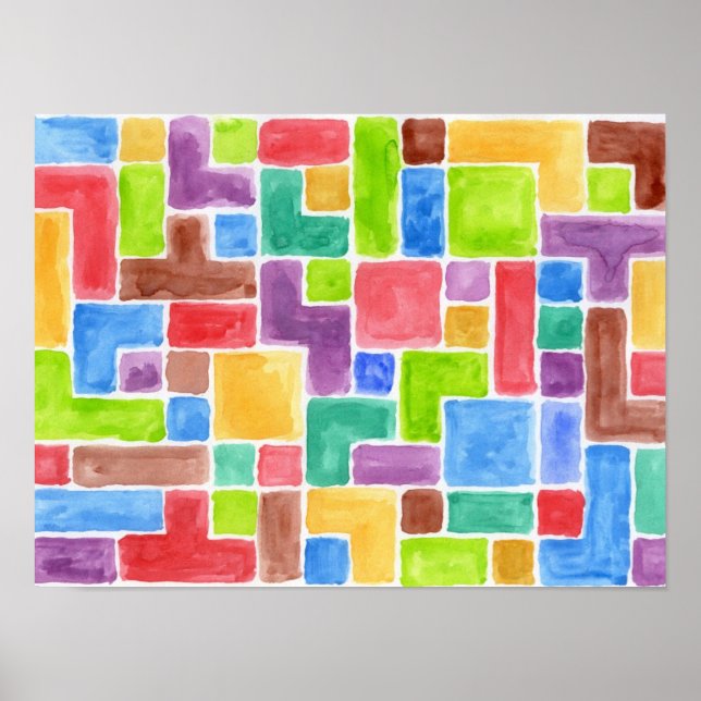 Abstract painted watercolor background. 2 poster (Front)