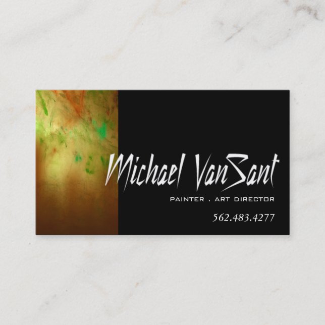 "Abstract" Painter, Graphic Artist, Art Director Business Card (Front)