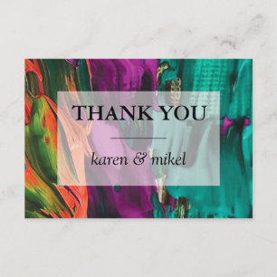 Abstract Painting Acrylic Thank You Card