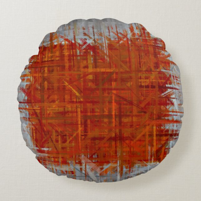 Abstract Painting Art #73 Round Cushion (Front)