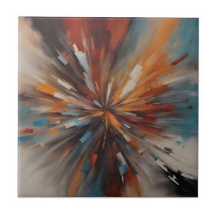 Abstract painting art ceramic tile