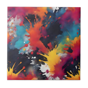 Abstract painting art ceramic tile