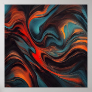 Abstract painting art poster