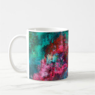 Abstract painting. Brushstrokes, spots of paint. M Coffee Mug