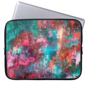Abstract painting. Brushstrokes, spots of paint. M Laptop Sleeve