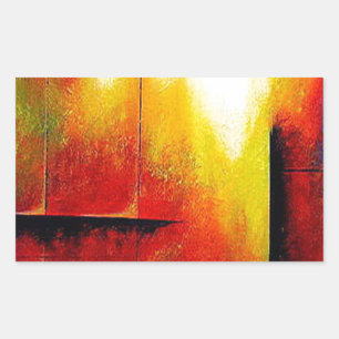 Abstract Painting by Hizli Rectangular Sticker