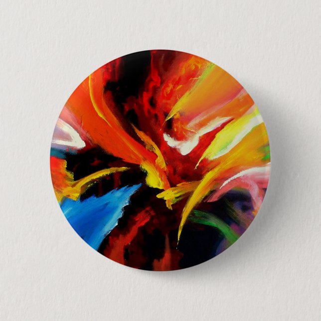 Abstract Painting by Serdar Hizli 6 Cm Round Badge (Front)