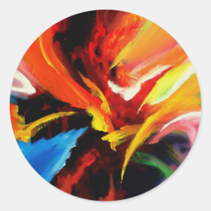 Abstract Painting by Serdar Hizli Classic Round Sticker