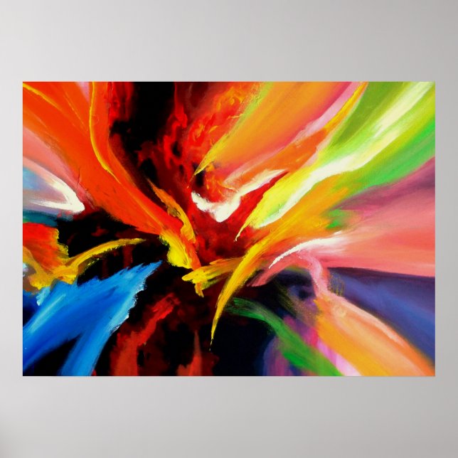 Abstract Painting by Serdar Hizli Poster (Front)