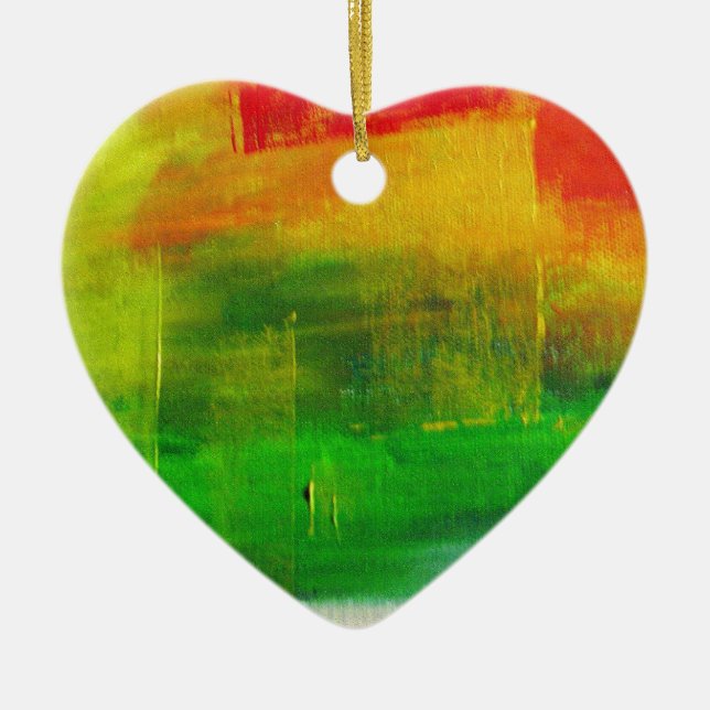 Abstract Painting Ceramic Ornament (Front)