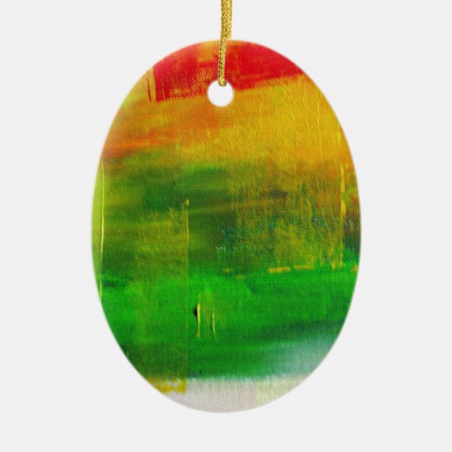 Abstract Painting Ceramic Tree Decoration (Front)