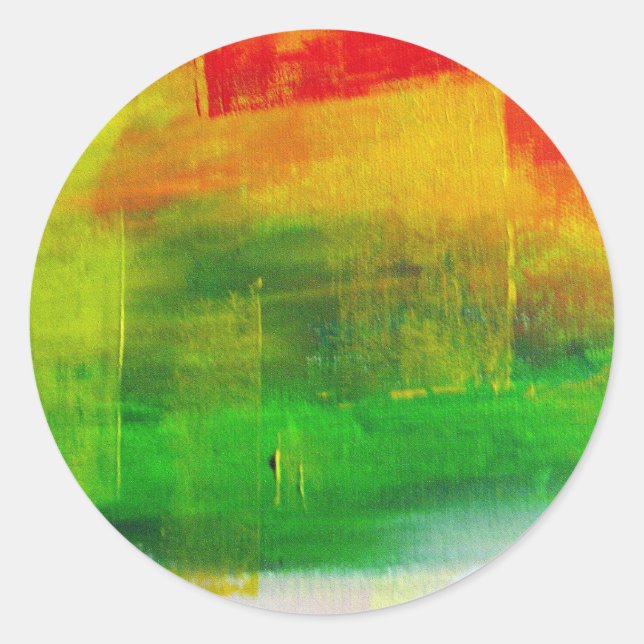 Abstract Painting Classic Round Sticker (Front)