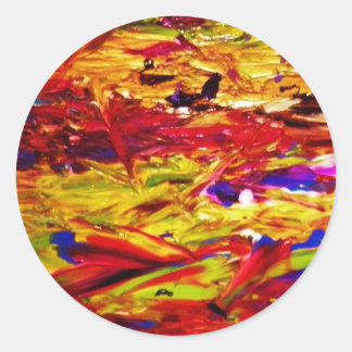 Abstract Painting Classic Round Sticker