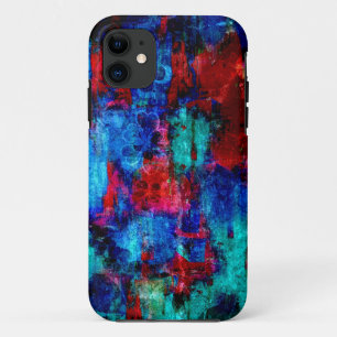 Abstract painting colourful art floral grunge iPhone 11 case