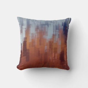 Abstract painting, colourful concrete wall. cushion