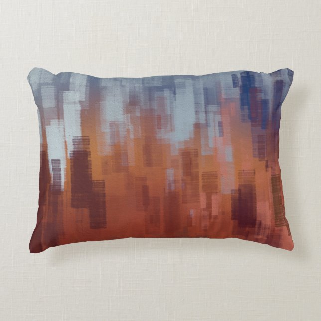 Abstract painting, colourful concrete wall. decorative cushion (Front)