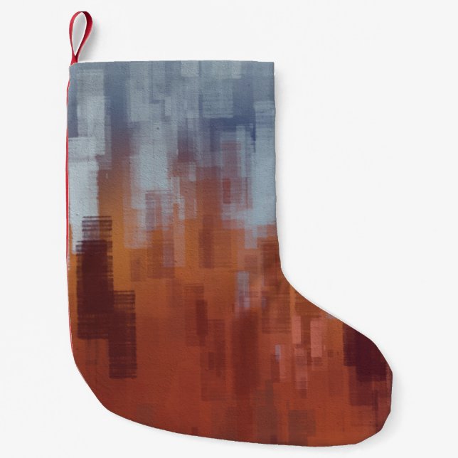 Abstract painting, colourful concrete wall. small christmas stocking (Front)