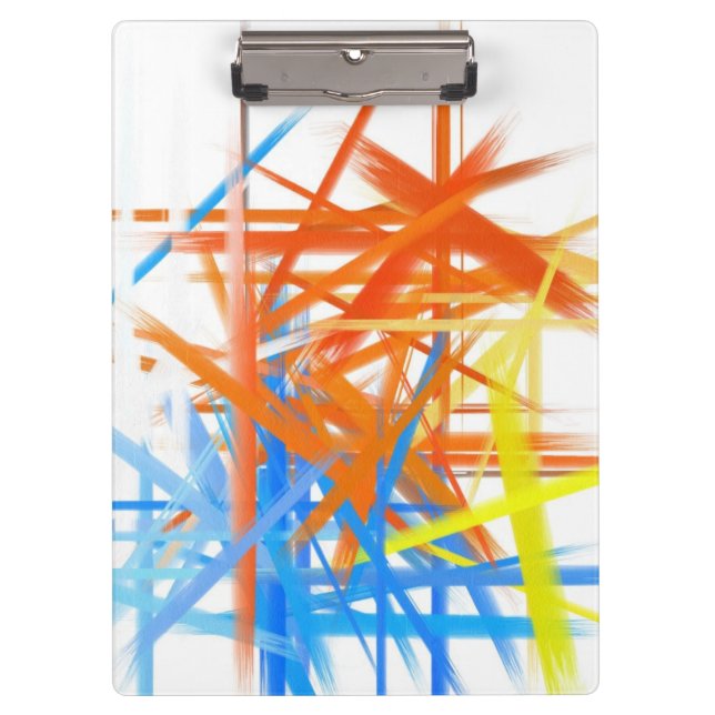 Abstract Painting | Colourful Paint Brush #3 Clipboard (Front)