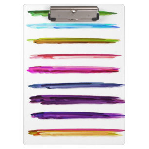 Abstract Painting   Colourful Paint Brush Strokes Clipboard