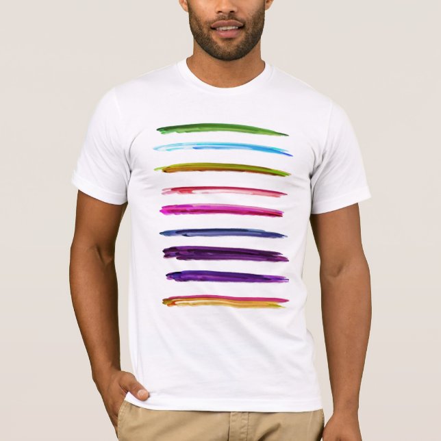 Abstract Painting | Colourful Paint Brush Strokes T-Shirt (Front)