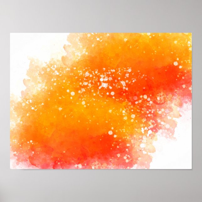 Abstract Painting Colourful Yellow and Red Poster (Front)