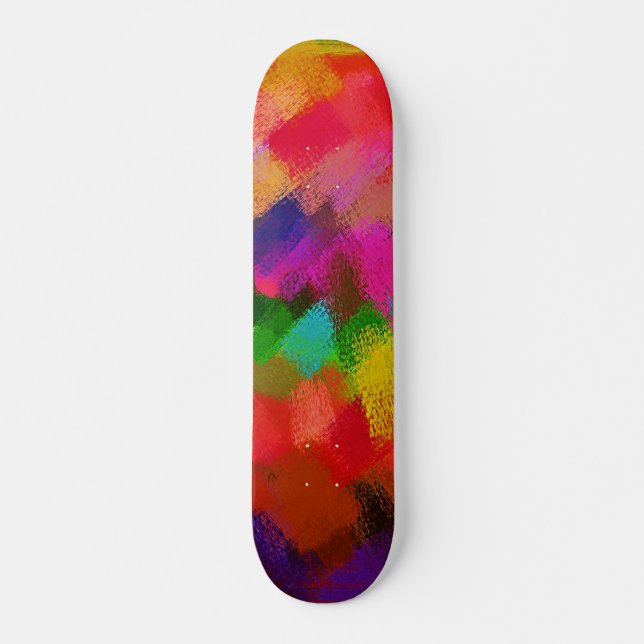 Abstract Painting Colours #3 Skateboard (Front)