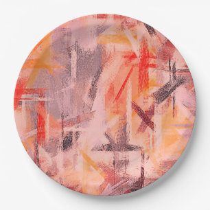 Abstract Painting Colours #67 Paper Plate