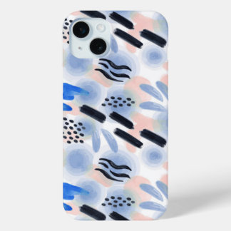 Abstract painting cute vivid watercolor pattern iPhone 15 mini case