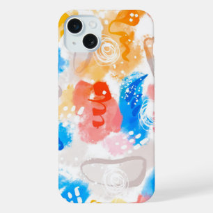 Abstract painting cute vivid watercolor pattern iPhone 15 plus case