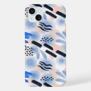 Abstract painting cute vivid watercolor pattern iPhone 15 plus case