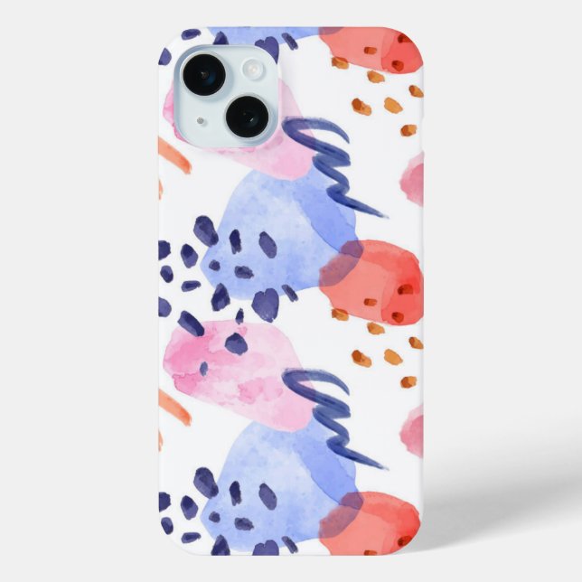 Abstract painting cute watercolor pattern  Case-Mate iPhone case (Back)