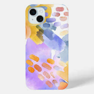 Abstract painting cute watercolor pattern iPhone 15 mini case