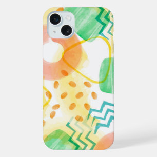 Abstract painting cute watercolor pattern iPhone 15 plus case