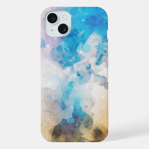 Abstract painting cute watercolor pattern iPhone 15 plus case