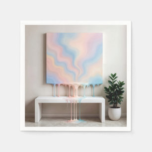 Abstract Painting Dripping on a Bench  Napkin