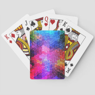 Abstract Painting   Dynamic Colourful Playing Cards