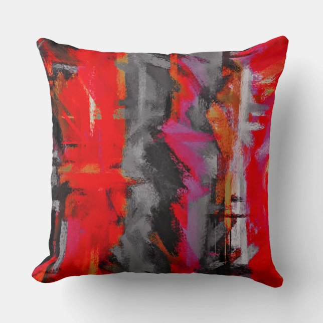 Abstract Painting Dynamic Colours #22 Cushion (Front)