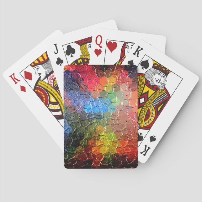 Abstract Painting | Dynamic Colours 2 Playing Cards (Back)