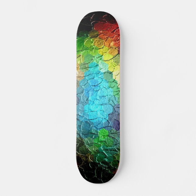 Abstract Painting | Dynamic Colours 3 Skateboard (Front)
