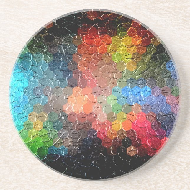 Abstract Painting | Dynamic Colours Coaster (Front)