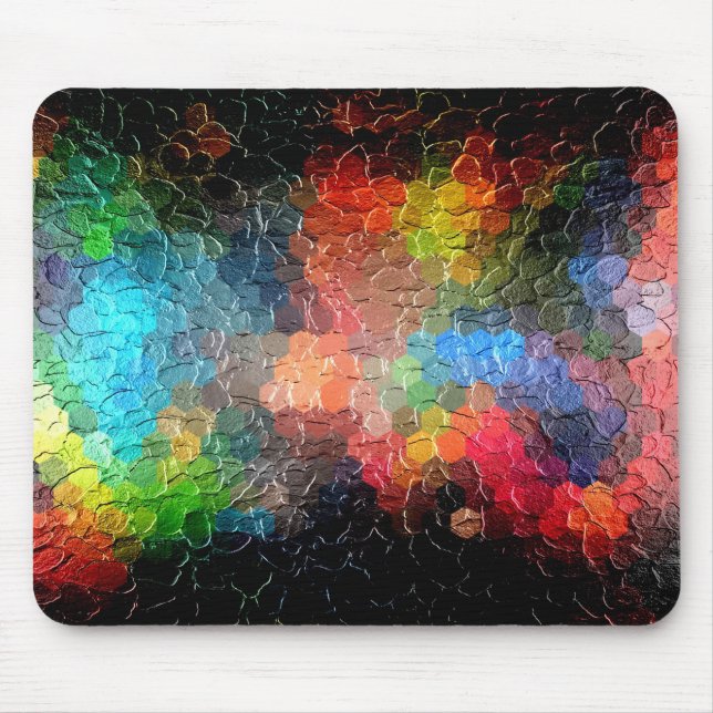 Abstract Painting | Dynamic Colours Mouse Pad (Front)