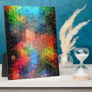 Abstract Painting Dynamic Colours Plaque