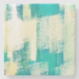 Abstract Painting   Dynamic Colours Stone Coaster