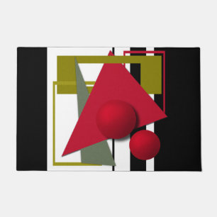 Abstract painting, geometric shapes doormat