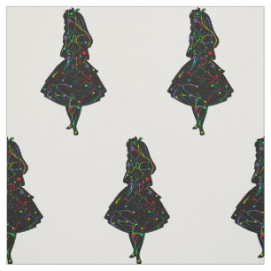 Abstract Painting Girl Fabric