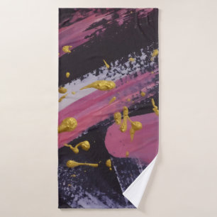 Abstract painting. Handmade texture. Oil painting. Bath Towel