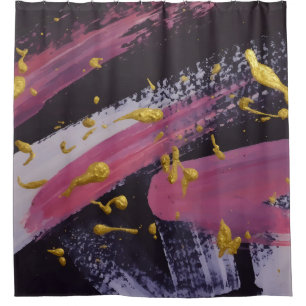 Abstract painting. Handmade texture. Oil painting. Shower Curtain