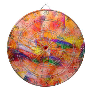 Abstract painting Infinite sunset Dartboard
