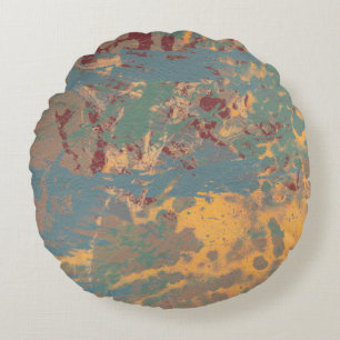 Abstract painting. Ink handmade image. Modern arti Round Cushion