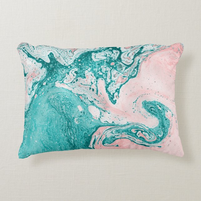 Abstract painting. Modern artwork. Marble effect p Decorative Cushion (Front)